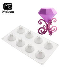 Meibum-Molde de silicona para pastel de diamantes, herramientas de pastelería para Mousse, Chocolate, caramelo, San Valentín, 8 cavidades 2024 - compra barato