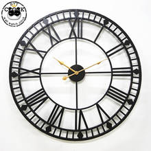 80 cm Large Metal Wall Clock Modern Design European Antique Style Roman Rusty Large Iron Clocks Wall Watch Art Home Decor 2024 - buy cheap