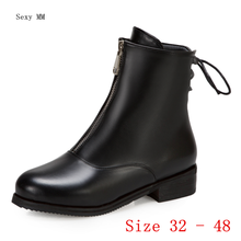 Spring Autumn Low Heels Woman Ankle Chelsea Boots Women Casual Shoes Low Heel Short Boots Small Plus Size 32 - 48 2024 - buy cheap