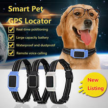 Локатор D35 для домашних животных в режиме реального времени, ошейник с защитой от потери, GPS-локатор, водонепроницаемый трекер, голосовой вызов для больших и средних собак 2024 - купить недорого