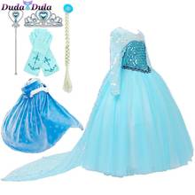 Vestido de princesa infantil feminino, vestido de verão para meninas 2024 - compre barato