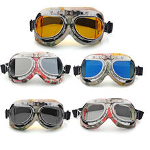 Мотоциклетный шлем стимпанк, летные защитные очки, винтажные пилотные байкерские очки, очки 2024 - купить недорого