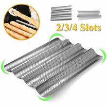 2/3/4 Grids Perforated Baguette Pan Non-Stick French Bread Pan Wave Loaf Mold Baking Tools Baking Mold Bakery Accessories 2024 - buy cheap