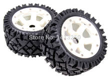 Rubber Rear All Terrain Wheel Tire Kits with Nylon Wheel Hub for 1/5 HPI BAJA 5B Rovan King Motor 2024 - buy cheap