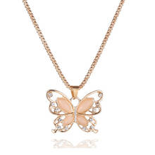 Cute Butterfly Pendant Necklace for Women Cocktail Party Statement Necklace Steet Style Korean Fashion Necklace Jewelry Gifts 2024 - buy cheap