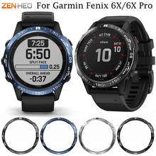 Funda de anillo con bisel para Garmin Fenix 6X/6X Pro/6X, funda de Metal antiarañazos con anillo de protección de zafiro 2024 - compra barato