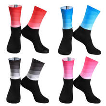 New Summer Aero Cycling Socks Silicone Seamless Stitching Gradient  Road Bike Socks Running Socks 2024 - buy cheap