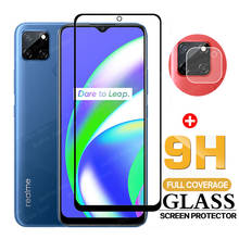 2-в-1 закаленное Стекло на высококачественный защитный чехол для Oppo Realme C12 6,5 ''RMX2189 Экран защитная пленка реальные мне c12 c21 Камера объектив Защитная Стекло с уровнем твердости 9H 2024 - купить недорого