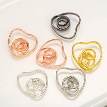 5 pcs 18*17mm Wire wrapped heart handmake charms DIY bracelet findings pendant connectors handmake jewelry making accessories 2024 - buy cheap