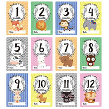 12 Pcs / Set Milestone Photo Sharing Cards Gift Set Baby Age Cards Baby Milestone Cards Baby Photo Cards 2024 - buy cheap