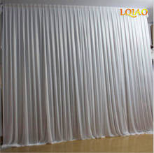3X3M Simple white ice silk wedding backdrop event party drape curtain for wedding party home decoration background 10ft*10ft 2024 - buy cheap