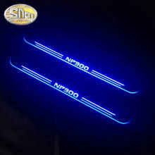 Sncn carro led peitoril da porta para nissan np300 navara 2015 - 2018 ultra-fino acrílico dinâmico led bem-vinda luz placa de chinelo pedal 2024 - compre barato