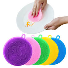 Kitchen Cleaning Tool Sponge Brush Silicone Cleaning Brush Washing Pan Dish Bowl Sponge Scraper With Soap 2024 - buy cheap