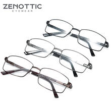 ZENOTTIC Rectangle Alloy Glasses Frames Men Business Style Male Square Ultralight Optical Myopia Prescription Eyeglasses Frame 2024 - buy cheap