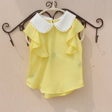 Summer Chiffon Shirts for Teenage Girls Fashion Blouses Baby Girl 2020 Candy Color Sleeveless Tops Children Clothing 3-16 Years 2024 - buy cheap