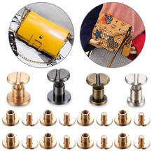 10sets Nail Rivets Copper Leather Craft Belt Wallet Solid Brass Decoration Nail DIY Garment Shoes Hats Screws Cloth Button Parts 2024 - buy cheap