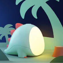 Dinosaur Creative Cartoon Light USB Rechargeable Night Light LED Little Timing Desk Lamp Bedroom Bedside Decor Kids Toy 2024 - buy cheap