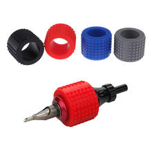 Hot 1PCS Skid Resistance Silicone Hand Cover Tattoo Grip 25mm Tattoo Pen Grip Cover  Black/Red/Blue/Grey Color 2024 - buy cheap