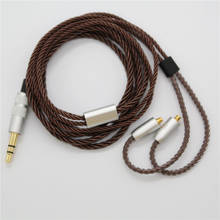 Cable de auriculares MMCX de cobre transparente trenzado de alta gama para Shure SE535SE525 XBA A1 3 AM UM mmcx volumen 2024 - compra barato