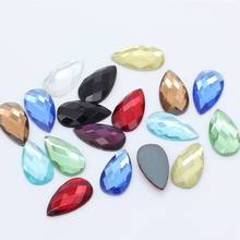 20p 18x25mm Teardrop Color Glass stone Foiled Flat Back faceted crystal rhinestone jewels Scrapbook Craft Headwear shoes clothes 2024 - buy cheap
