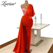Vestidos largos de gala para mujer, vestido de gasa con un hombro al aire, Sexy, con alfombra roja, vestido de fiesta de Oriente Medio, 2020 2024 - compra barato