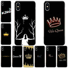 Queen and king crown Phone Case For Apple Iphone 13 Pro Max 12 Mini 11 X XS XR 8 7 6 6S Plus SE 2020 5 5S Cover Shell Coque 2024 - buy cheap