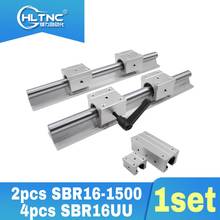 2 pcs SBR16 1500mm linear guide and 4 pcs SBR16UU linear bearing blocks,sbr16 length 1500mm for CNC parts 2024 - buy cheap