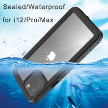 For iPhone 12 Pro Max Waterproof Case Snow proof Dustproof Swim Diving Phone Case for iPhone 12Pro 12 11 Pro Underwater Case 2024 - buy cheap