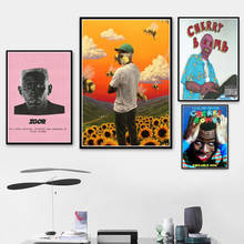 Póster impreso Tyler The Creator Flower Boy, disco de música de Tyler Rap, arte de estrellas, pintura en lienzo, imágenes de pared, decoración del hogar para sala de estar 2024 - compra barato