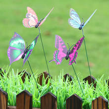 on Sticks Lifelike Garden Ornament 3D 50pcs/Pack Butterfly Garden Decor Lawn Decoration 2024 - buy cheap