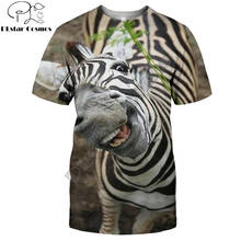 Summer Men t shirt Funny Animal Zebra Face 3D Printed T-Shirt Harajuku Casual short Sleeve Tee shirts Unisex Cool t-shirt QDL009 2024 - buy cheap