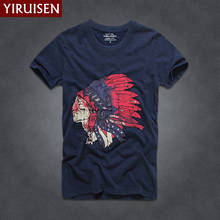 Мужская футболка с короткими рукавами YiRuiSen, брендовая футболка из 100% мягкого хлопка с принтом, летняя модная одежда 2024 - купить недорого