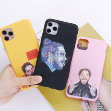 Post malone girassol círculos tatuagens telefone capa para iphone 11 12 13 pro max x xs xr max 7 8 7plus 8 mais capa de silicone macio