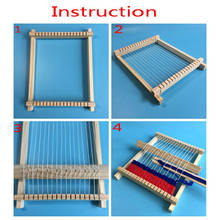 Wooden Weaving Craft Yarn little Loom  DIYhandmade wool weavingDIY Hand Knitting Machine Kids Educational Toys Children's 2024 - buy cheap