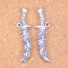 4pcs Charms samurai sword dagger 59x14mm Antique Pendants,Vintage Tibetan Silver Jewelry,DIY for bracelet necklace 2024 - buy cheap