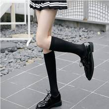 Calcetines hasta la rodilla para mujer, hasta el muslo medias altas elásticas, cálidas, opacas, de Color sólido, para estudiantes de escuela japonesa, Otoño e Invierno 2024 - compra barato