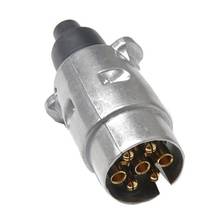 12V 7 Pin Round Caravan Trailer Truck Aluminum Alloy Plug Adapter Connector 2024 - buy cheap