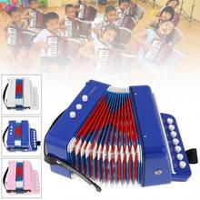 Профессиональный детский мини-гармошкой, обучающий музыкальный инструмент для начинающих, 7 клавиш, 2 баса, 3 цвета на выбор 2024 - купить недорого