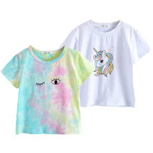 Melario-Camiseta Unisex de manga corta para niños y niñas, camisetas Tie Dye, Tops de algodón para bebés, ropa para niñas de 2 a 6 años 2024 - compra barato