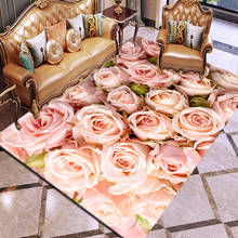 Романтический ковер на День святого Валентина с 3D принтом, ковер с розовыми/красными розами, Свадебный декор, ковры для гостиной, спальни, коврик для дома 2024 - купить недорого