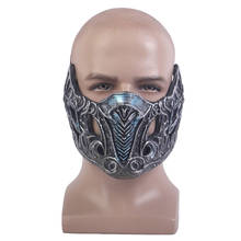Mascarilla de escorpión Mortal Kombat 11, máscara facial de PVC, accesorio de Cosplay para Halloween, máscara de escorpión Sub-cero 2024 - compra barato
