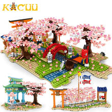 Sakura blocos de montar flor de cerejeira, mais novo modelo japonês casa sakura árvore de construção de brinquedos para crianças 2024 - compre barato