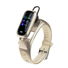 2 In1 Business Smart Watch Bluetooth Earphone Heart Rate Monitor Smart Wristband Answer Dail Call Smart Watch Clock Waterproof 2024 - buy cheap