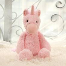 Brinquedo de pelúcia unicórnio rosa 30/40cm, boneco de pelúcia super macia relaxante ins, rosa quente, coração doce de alta qualidade, presente de aniversário para crianças 2024 - compre barato