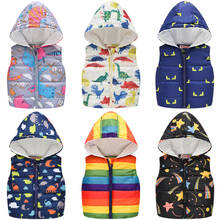 Cartoon Boys Vest Cotton Baby Girl Clothes Kids Hooded Jacket Christmas Costume Children Autumn Warm Winter Waistcoats Outerwear 2024 - buy cheap