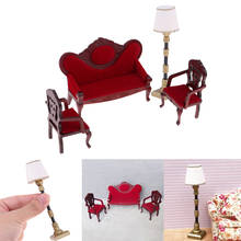 1/12 Dolls House Miniature Furniture Living Room Sofa Couch Chair Lamp Set 2024 - buy cheap