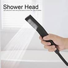 Cabezal de ducha de mano presurizado para baño, Kit de rociador de ducha tipo lluvia, color negro mate con manguera de 1,5 m, F-Y332 G1/2in 2024 - compra barato