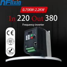 VFD Inverter 0.75kw/1.5kw/2.2kw Input single 220v output 3 phase 380v frequency converter controller 2024 - buy cheap