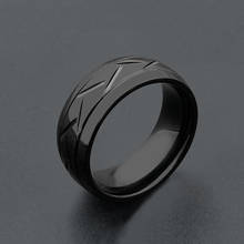Кольцо с титановым покрытием 316L для мужчин и женщин, ювелирные изделия черного цвета в стиле готика, в ретро-стиле, из нержавеющей стали, свадебный подарок, размеры 8 9 10 11 2024 - купить недорого