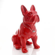 Cerâmica francês bulldog cão estátua artesanato de cerâmica decoração para casa objetos ornamento porcelana estatueta animal decoração do jardim r4197 2024 - compre barato